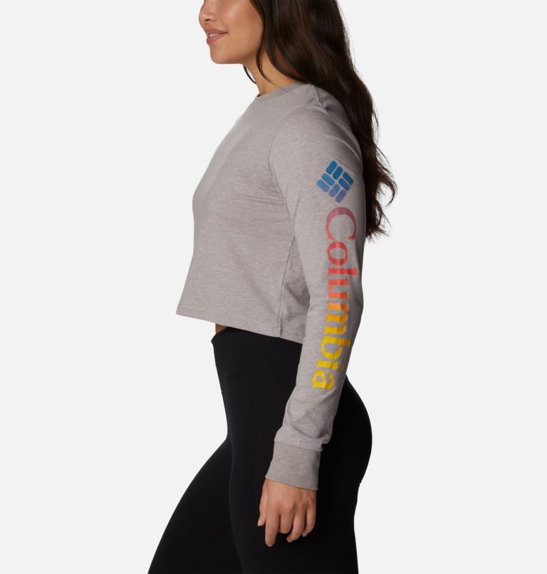 T-shirt Imprimé Manches Longues North Cascades Femme, Color: Columbia Grey Hthr, CSC Gradient Sleeve, image 3