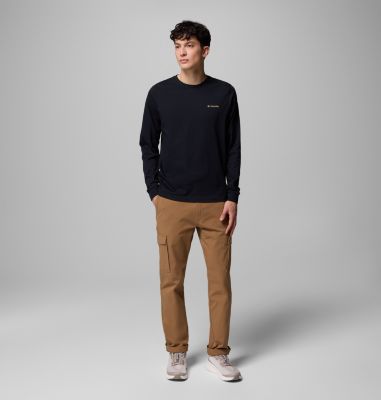 Maglia a manica lunga in cotone biologico CSC Seasonal Logo da uomo, Color: Black, Meadowland, image 6