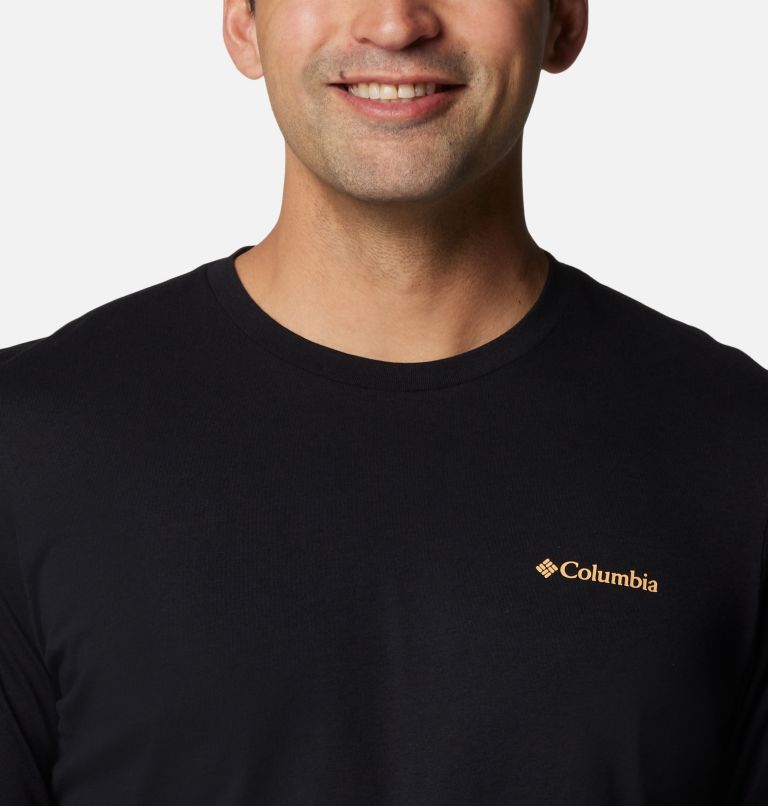 Men's CSC Seasonal Logo Long Sleeve Organic Cotton T-Shirt, Color: Black, Peaked Badge, image 4