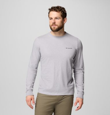 Maglia a manica lunga in cotone biologico CSC Seasonal Logo da uomo, Color: Columbia Grey Hthr, Meadowland, image 11
