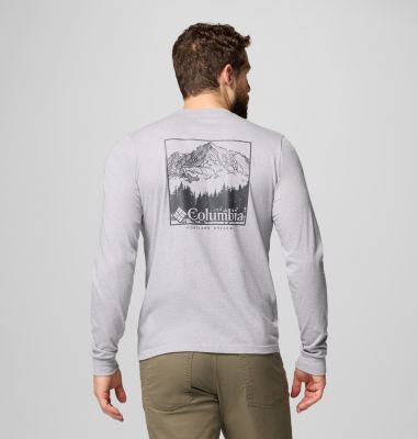 Maglia a manica lunga in cotone biologico CSC Seasonal Logo da uomo, Color: Columbia Grey Hthr, Meadowland, image 9