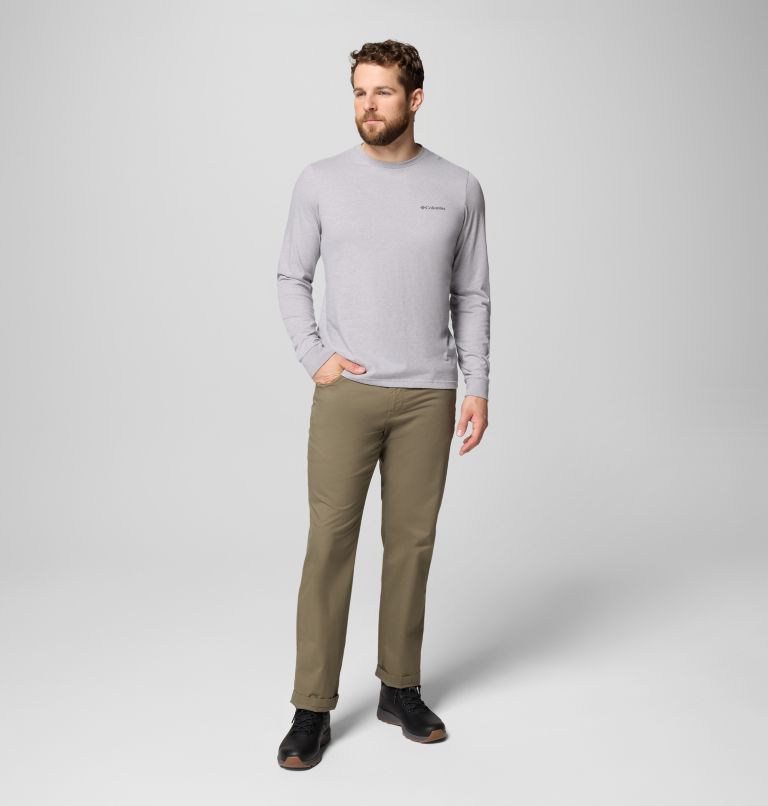 CSC Seasonal Logo Longsleeve aus Bio-Baumwolle T-Shirt für Männer, Color: Columbia Grey Hthr, Meadowland, image 2