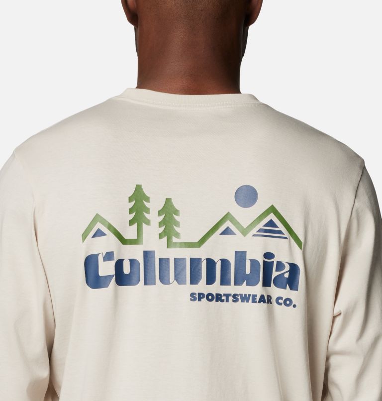 Maglia a manica lunga in cotone biologico CSC Seasonal Logo da uomo, Color: Dark Stone, Peaked Badge, image 5