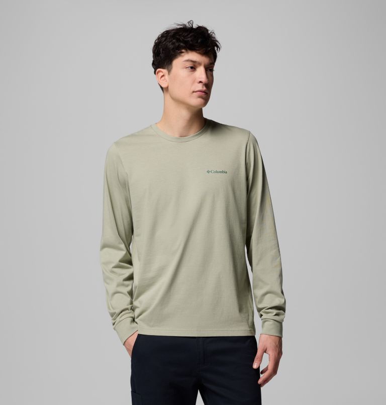 CSC Seasonal Logo Longsleeve aus Bio-Baumwolle T-Shirt für Männer, Color: Safari, Meadowland, image 3