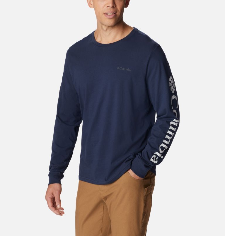 Men's CSC Basic Logo Long Sleeve T-Shirt, Color: Collegiate Navy, CSC Sleeve Logo, image 5