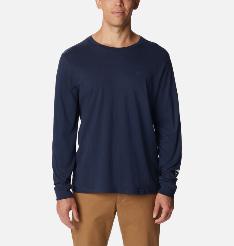 Men's CSC Basic Logo Long Sleeve T-Shirt, Color: Collegiate Navy, CSC Sleeve Logo, image 1