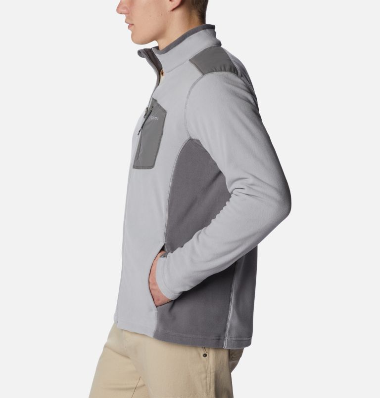 Men's Klamath Range Fleece Jacket, Color: Columbia Grey, City Grey, image 3
