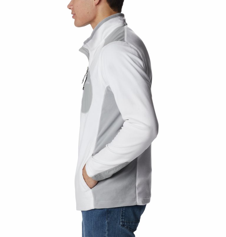 Men's Klamath Range Fleece Jacket, Color: White, Columbia Grey, image 3