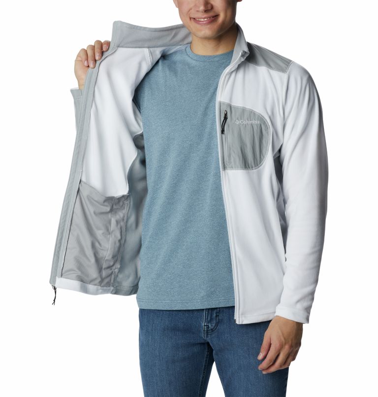 Men's Klamath Range Fleece Jacket, Color: White, Columbia Grey, image 5