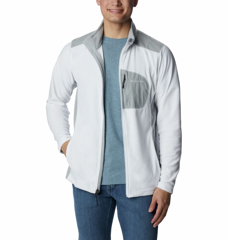 Men's Klamath Range Fleece Jacket, Color: White, Columbia Grey, image 6