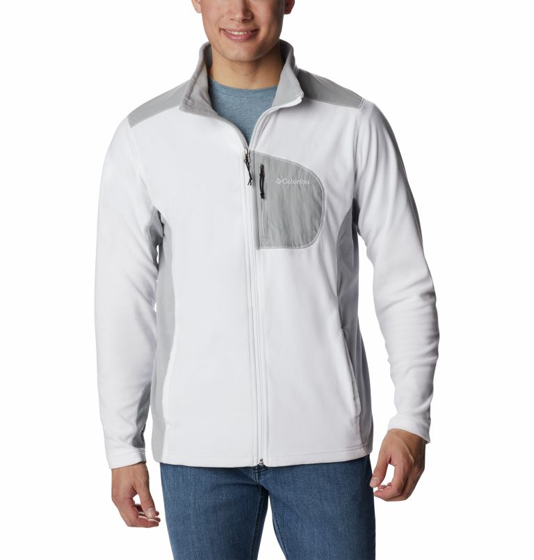 Men's Klamath Range Fleece Jacket, Color: White, Columbia Grey, image 1