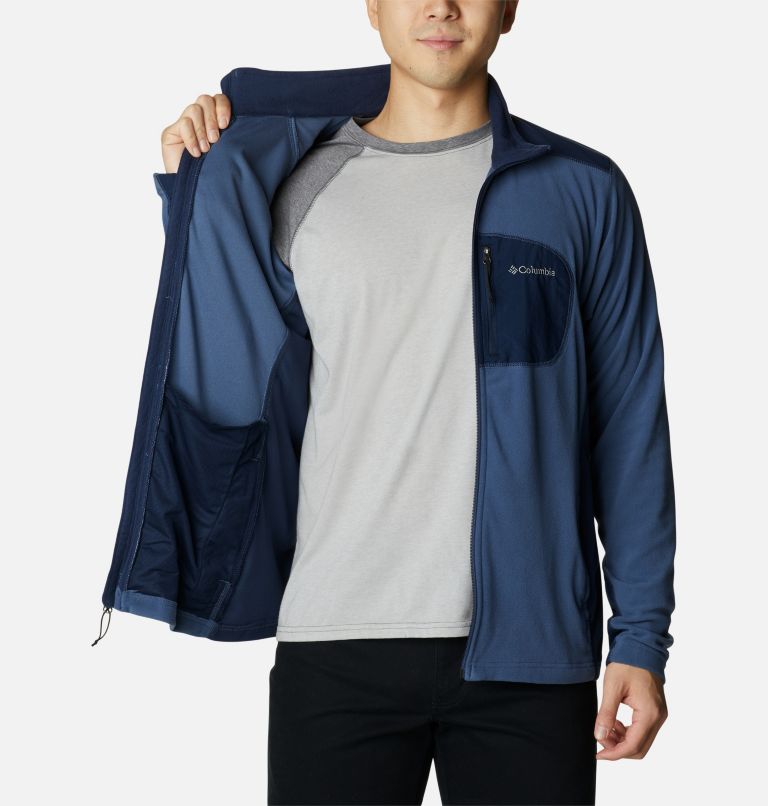 Men's Klamath Range Fleece Jacket, Color: Dark Mountain, Collegiate Navy, image 5