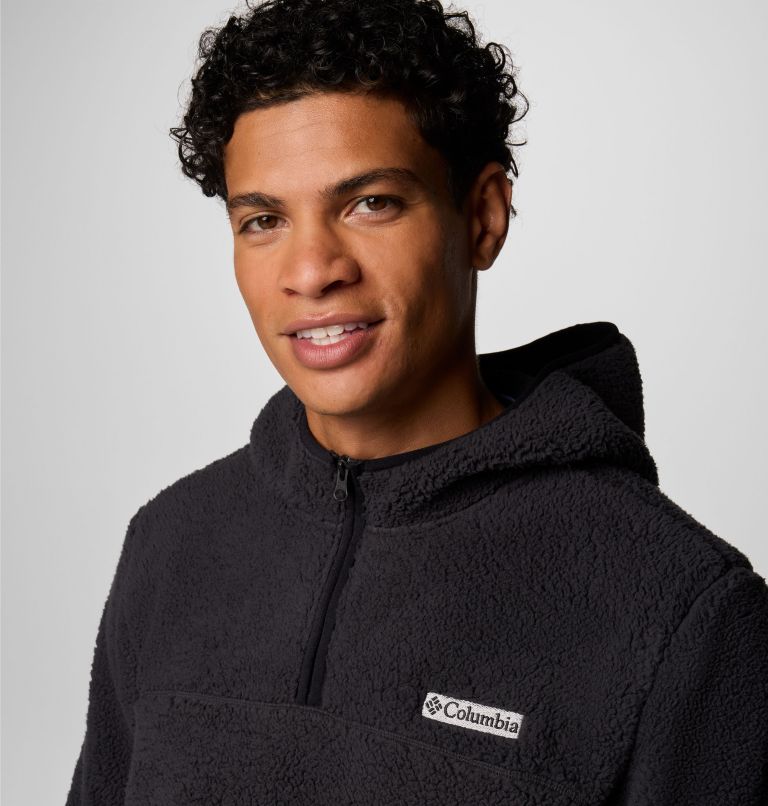 Columbia Men s Rugged Ridge III Sherpa Pullover Hoodie Xs Black