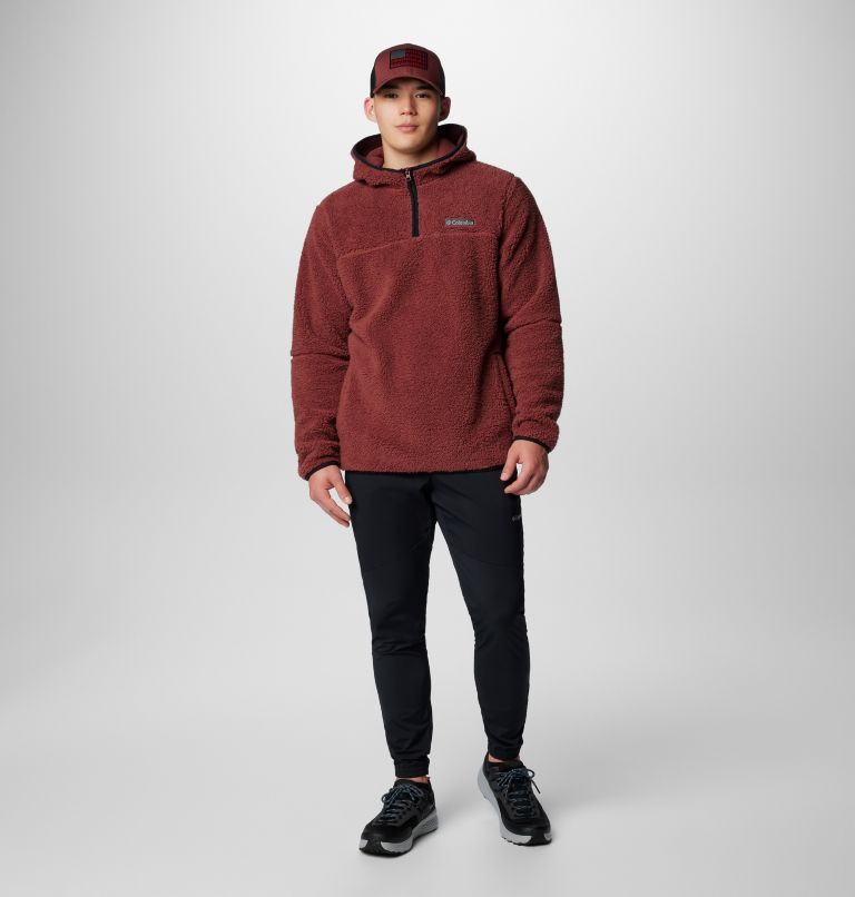 Maroon sherpa pullover sale