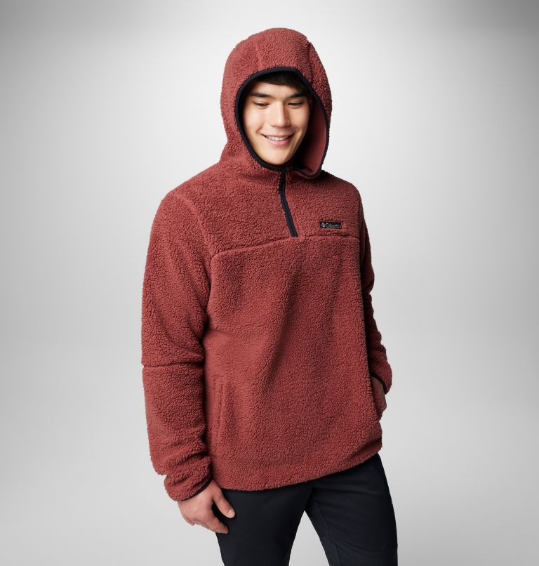 Mens sherpa pullover hoodie sale