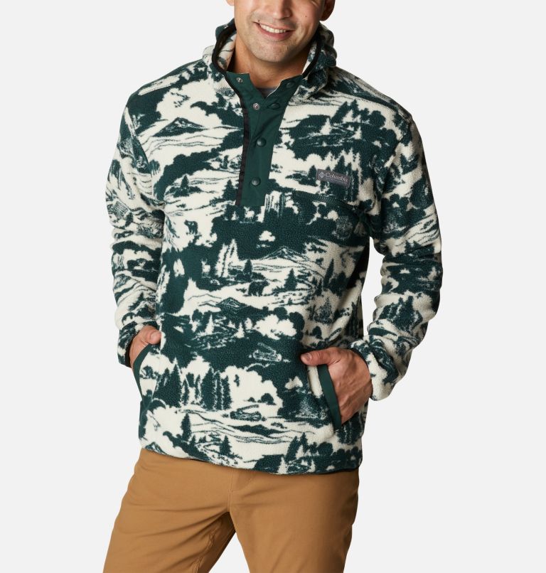Hoodie en polaire Helvetia Homme, Color: Spruce Roasted Print, image 5