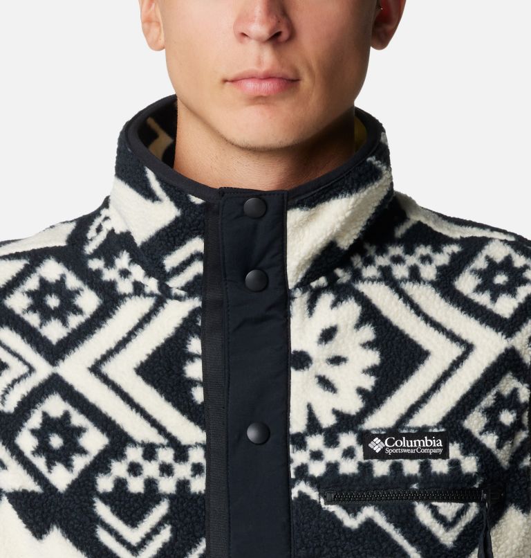Men's Helvetia Sherpa Fleece Vest, Color: Black Checkered Peaks Multi, image 4