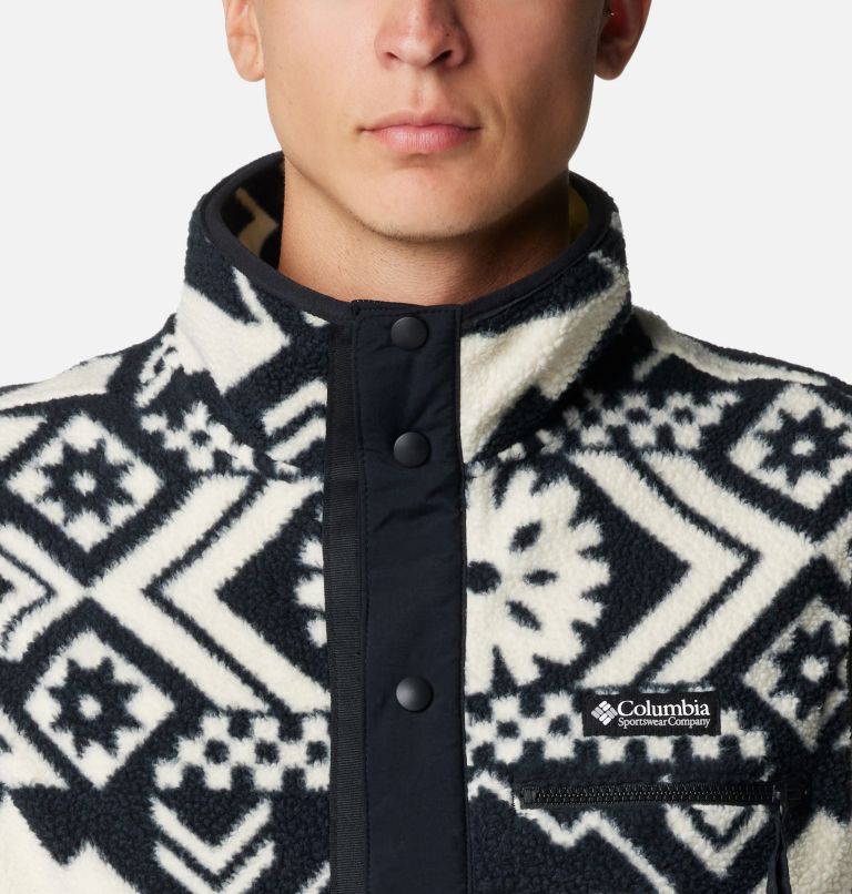 Thumbnail: Men's Helvetia Sherpa Fleece Vest, Color: Black Checkered Peaks Multi, image 4