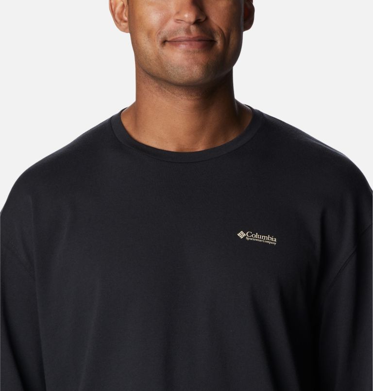 Thumbnail: T-shirt casual a manica lunga CSC Alpine Way da uomo, Color: Black, Columbia Gorge Map, image 4