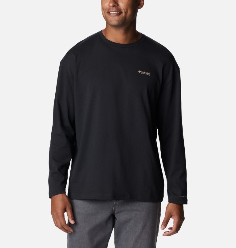 Thumbnail: T-shirt casual a manica lunga CSC Alpine Way da uomo, Color: Black, Columbia Gorge Map, image 1