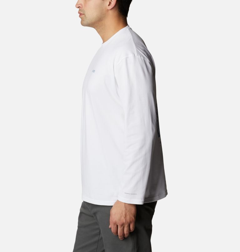 Men's CSC Alpine Way Relaxed Long Sleeve T-Shirt, Color: White, Columbia Gorge Map, image 3