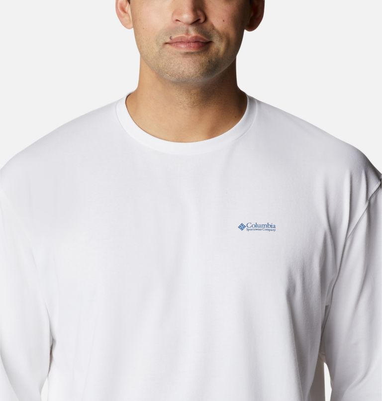 Men's CSC Alpine Way Relaxed Long Sleeve T-Shirt, Color: White, Columbia Gorge Map, image 4