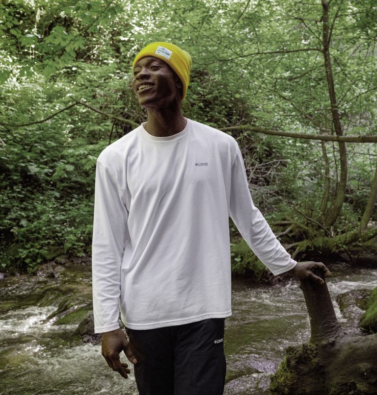 Men's CSC Alpine Way Relaxed Long Sleeve T-Shirt, Color: White, Columbia Gorge Map, image 6