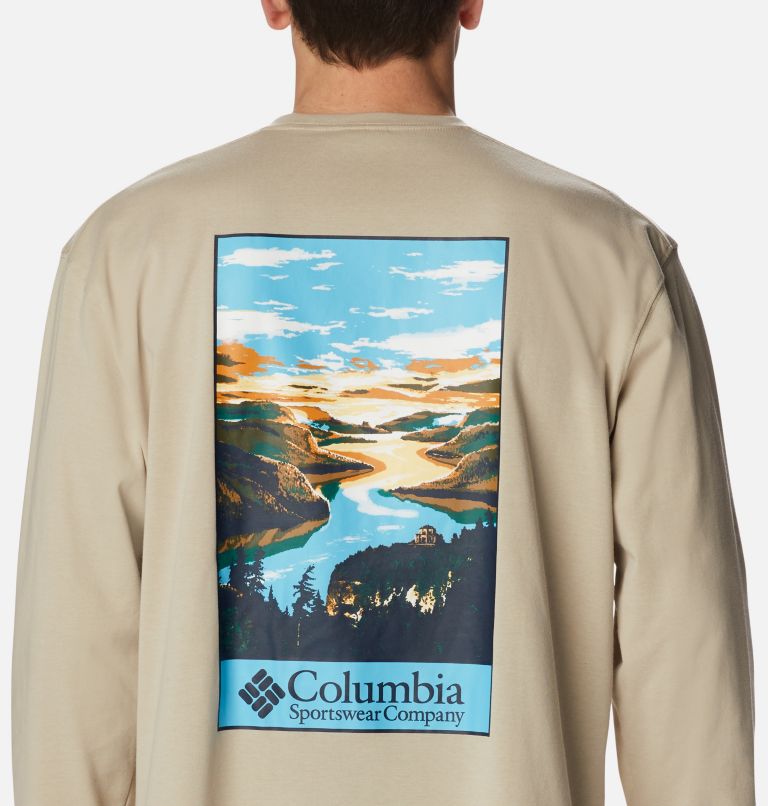 Thumbnail: Camiseta holgada de manga larga CSC Alpine Way para hombre, Color: Ancient Fossil, Gorge Multi, image 5