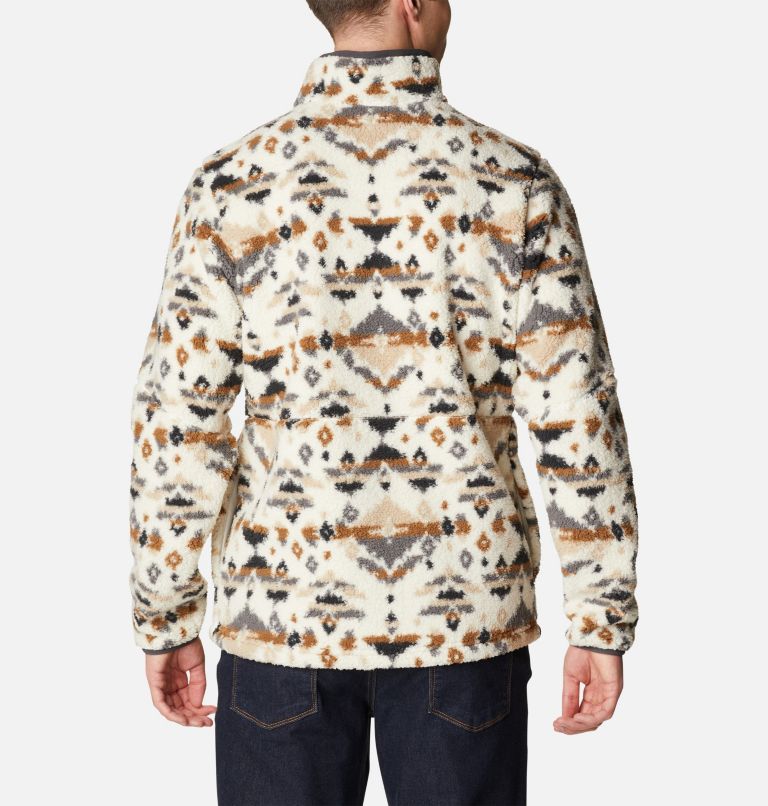Thumbnail: Men's Mountainside Printed Fleece Jacket, Color: Chalk Rocky Mountain Print, image 2