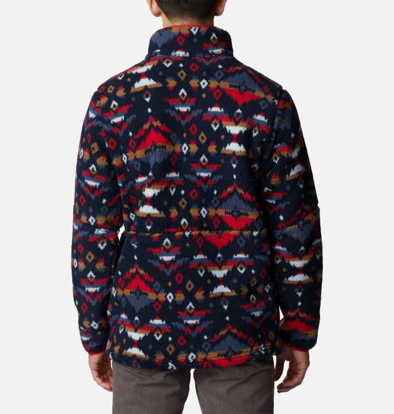 Thumbnail: Men's Mountainside Printed Fleece Jacket, Color: Collegiate Navy Rocky Mountain Print, image 2