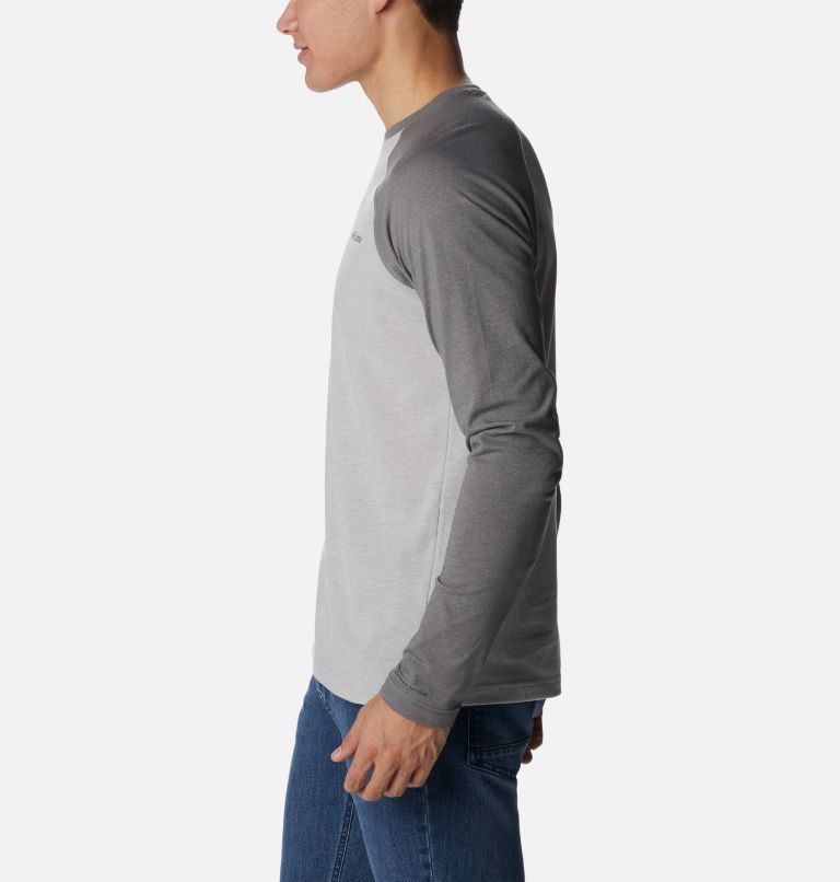 Thumbnail: Men's Thistletown Hills Raglan Shirt, Color: Columbia Grey Heather, City Grey Heather, image 3