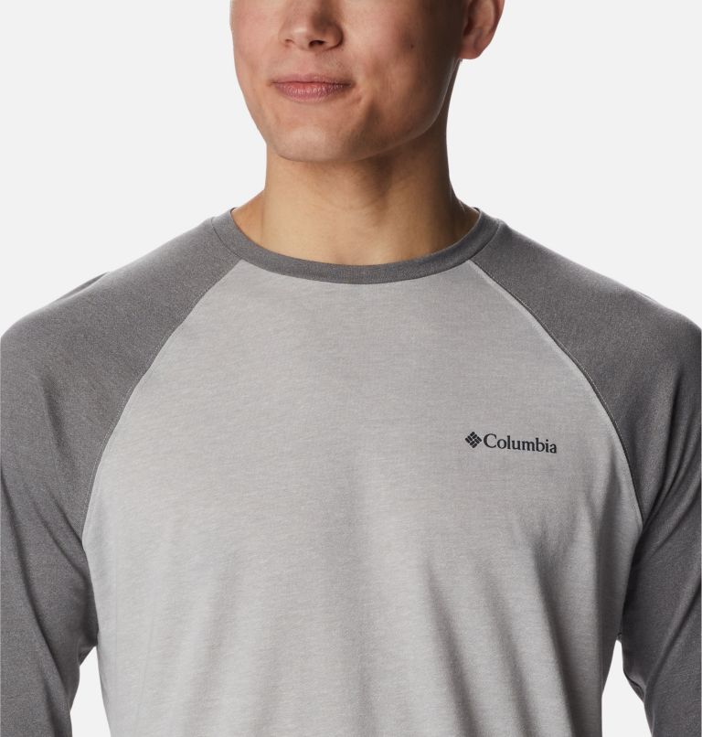 Thumbnail: Men's Thistletown Hills Raglan Shirt, Color: Columbia Grey Heather, City Grey Heather, image 4