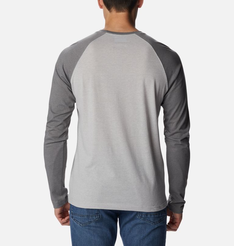 Men's Thistletown Hills Raglan Shirt, Color: Columbia Grey Heather, City Grey Heather, image 2