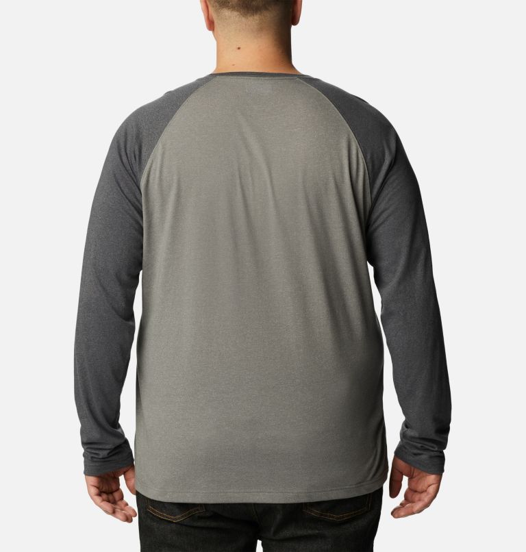 Thumbnail: Men's Thistletown Hills Raglan Shirt - Big , Color: City Grey Heather, Shark Heather, image 2