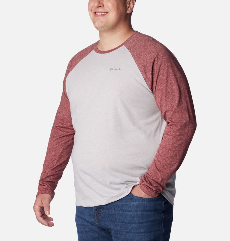 Thistletown Hills Raglan Tee | 040 | 2X, Color: Colm Grey Heather, Red Jasper Heather, image 5
