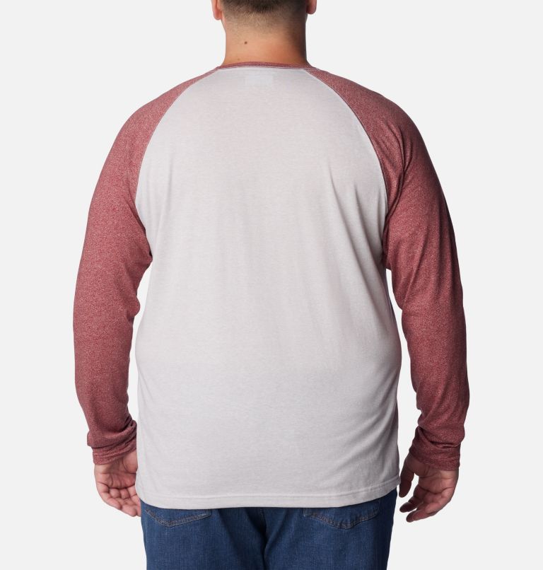 Thistletown Hills Raglan Tee | 040 | 2X, Color: Colm Grey Heather, Red Jasper Heather, image 2