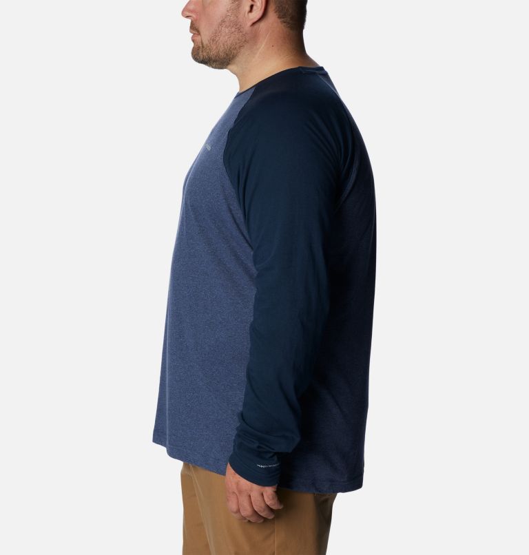 Men's Thistletown Hills Raglan Shirt - Big , Color: Dark Mountain, Coll Navy Heather, image 3