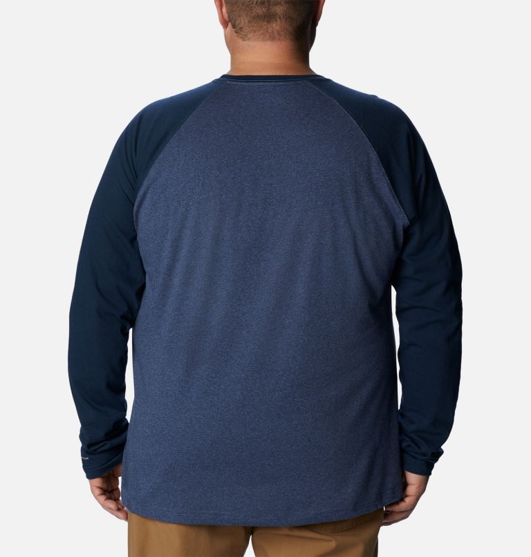 Thumbnail: Men's Thistletown Hills Raglan Shirt - Big , Color: Dark Mountain, Coll Navy Heather, image 2