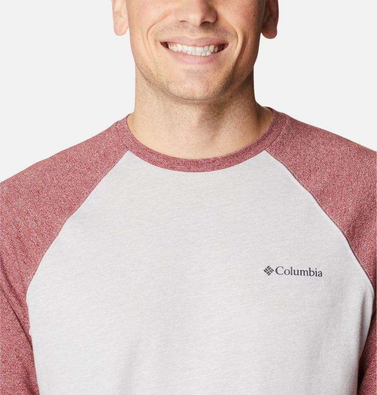 Men's Thistletown Hills Raglan Shirt - Tall, Color: Colm Grey Heather, Red Jasper Heather, image 4