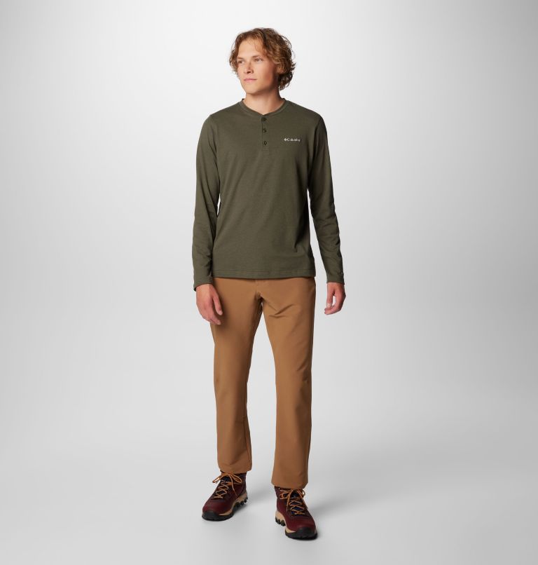 Men's Thistletown Hills Henley, Color: Greenscape Heather, image 3