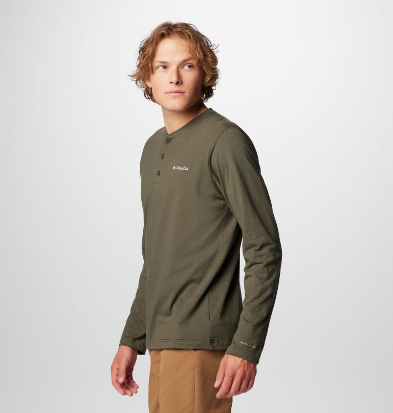 Men's Thistletown Hills Henley, Color: Greenscape Heather, image 4