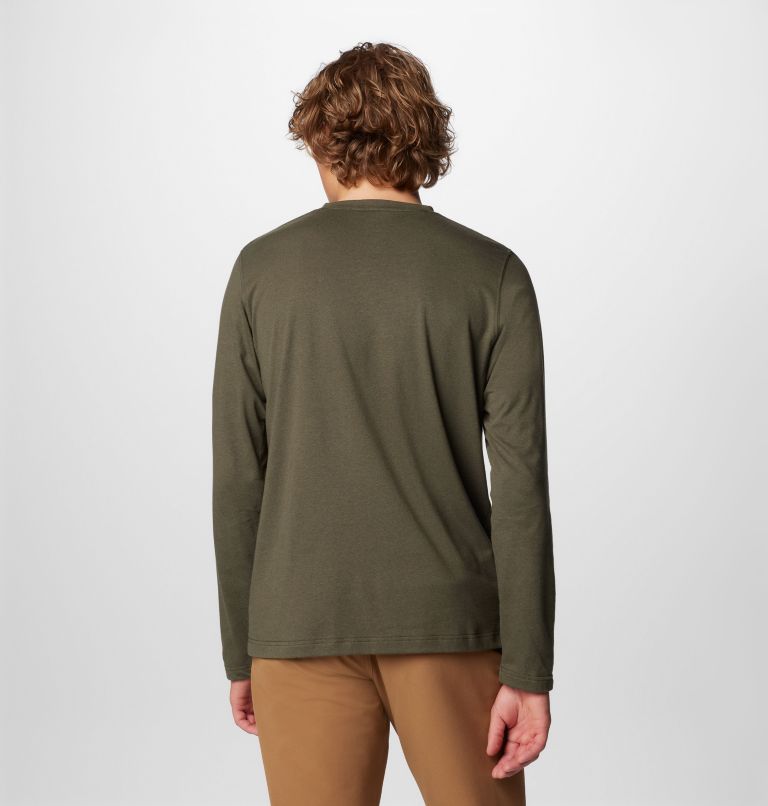Men's Thistletown Hills Henley, Color: Greenscape Heather, image 2