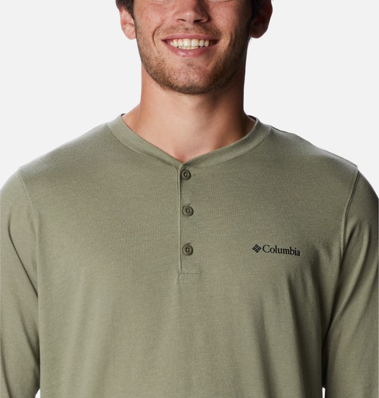 Men's Thistletown Hills Henley, Color: Stone Green Heather, image 4