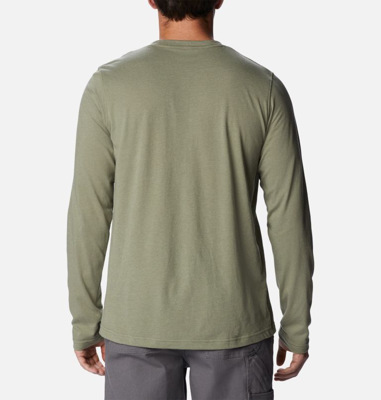 Men's Thistletown Hills Henley, Color: Stone Green Heather, image 2