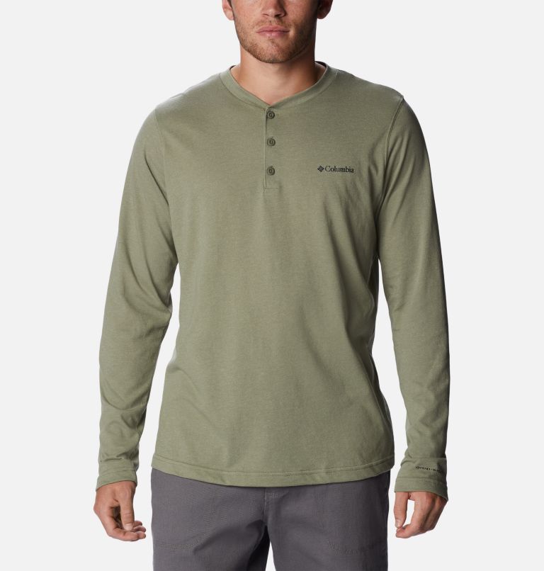 Men's Thistletown Hills Henley, Color: Stone Green Heather, image 1