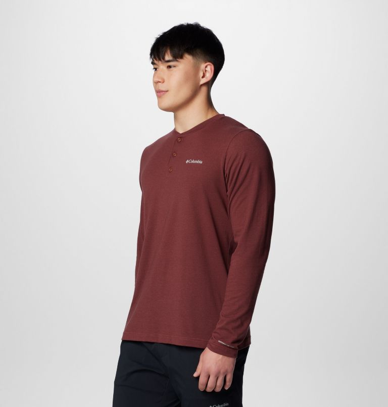 Men's Thistletown Hills Henley, Color: Spice Heather, image 4