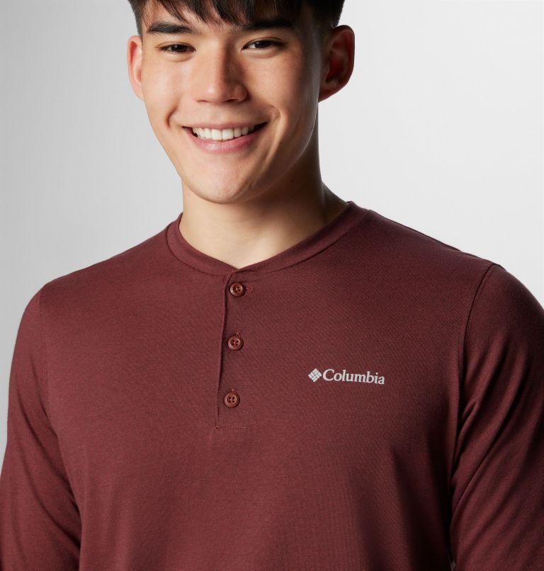 Men's Thistletown Hills Henley, Color: Spice Heather, image 5