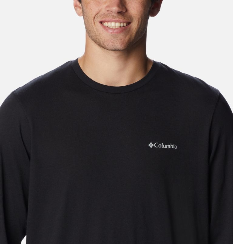 Men's Thistletown Hills Long Sleeve Crew Shirt, Color: Black, image 4