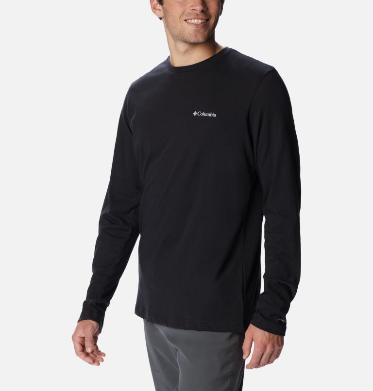 Thumbnail: Men's Thistletown Hills Long Sleeve Crew Shirt - Tall, Color: Black, image 5