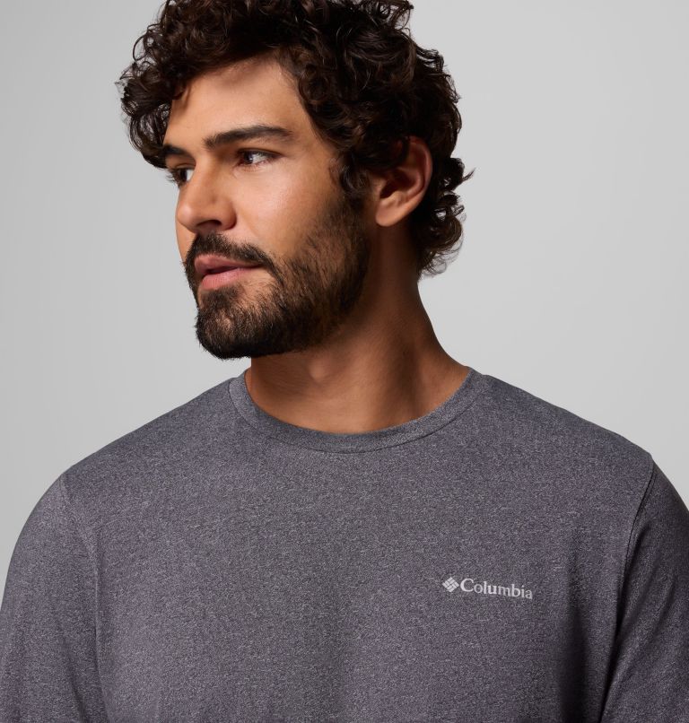 Men's Thistletown Hills Long Sleeve Crew Shirt, Color: City Grey Heather, image 5